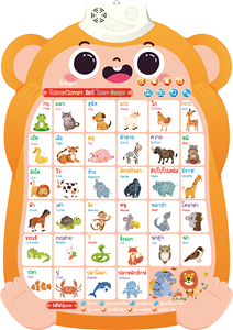 โปสเตอร์ผนังแบบโต้ตอบพร้อมเปียโนอิเล็กทรอนิกส์แบบปรับแต่งได้ และแผนภูมิพูดได้ภาษาไทย <span class=keywords><strong>ABC</strong></span> สำหรับเด็กเล็ก - Product Image 5