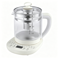 Bouilloire Électrique Vapeur 1,8 L en Acier Inoxydable avec Stérilisation et Contrôle Numérique 800W Automatique pour Hôtel et Extérieur