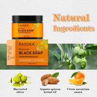 Marque distributeur Savon noir du Maroc riche en vitamine E Savon liquide purifiant nettoyant exfoliant