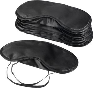 Black Cover Nose <b>Pad</b> and Elastic Straps Lightweight Blindfold Sleep <b>Eye</b> Mask for Travel - Product Image 1
