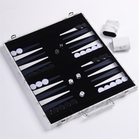 Planche de backgammon en cuir marbré vente en gros ensemble de 15 pouces