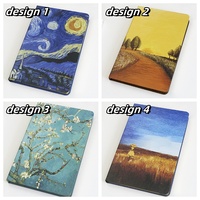 Carnet à couverture rigide A5 avec papier ligné, design de reliure thermique à ouverture plate, inspiré de la célèbre peinture Nuit étoilée de Vincent van Gogh