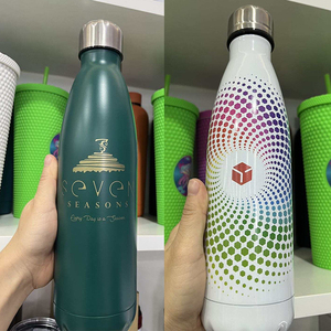 17 Oz sinh thái thân thiện đôi tường thép không gỉ chân không cách nhiệt BPA Free 500ml nhiệt cắm trại uống chai nước - Product Image 6