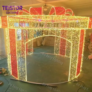 2D 3D Christmas Gift Box Motif Light Outdoor Street Decoration for Holiday Landscape Display Projects - Product Image 2
