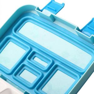 Boîte à lunch Bento en plastique à 5 compartiments pour enfants de 3 à 7 ans Boîte à lunch Bento pour écoliers et adultes Vente en gros avec logo personnalisé - Product Image 6