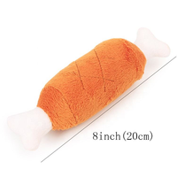 Dubbele Bot Kippenpoot Fruit Wortel Groente Hond Superzacht Pluche 11CM-30CM Geluidsgemaakmakend Bijtbestendig Speelgoed Benodigdheden