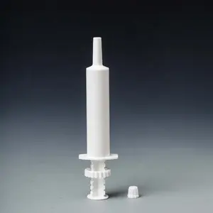 Seringue médical jetable en plastique HDPE 30ml, emballage médical pour médicaments animaux, seringue avec capuchon coloré, vente en gros, 10 pièces