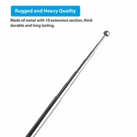 1 ensemble d'adaptateurs d'antenne radio DAB FM télescopiques, récepteur HiFi AV, antenne mini-système, longueur 750 mm, 7 sections, universel