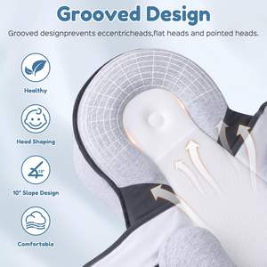 कपास स्मृति फोम नरम स्पंज लाउंज क्रिब लाउंज तकिया झुकाव बच्चे के सोने के लिए स्तनपान तकिया - Product Image 5