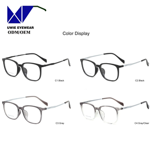 Lunettes intelligentes anti-lumière bleue TR90, taille 50-17-145, faible distorsion de 0,5, style classique gris, motif uni, monture intégrale - Product Image 2