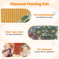 Kits de peinture au diamant pour cadeaux, kit de peinture au diamant de Noël, bonhomme de neige, scène de neige, peinture au diamant 5D, art et artisanat