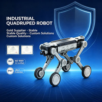 Robot chien quadrupède sur roues tout-terrain, contrôlé par PLC, avec pompe à engrenages haute vitesse et roulement pour l'inspection, le sauvetage et la logistique