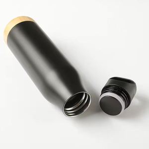 Termo Deportivo Portátil de Acero Inoxidable con Base de Corcho, Doble Pared, 500 ml, Botella de Agua Ecológica para Viajes - Product Image 3