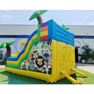 Château gonflable commercial en PVC 0,55 avec toboggan <span class=keywords><strong>pour</strong></span> enfants, combo château et <span class=keywords><strong>jeux</strong></span>, idéal <span class=keywords><strong>pour</strong></span> les fêtes en extérieur, parcs d'attractions, et activités commerciales dans les jardins. - Product Image 4