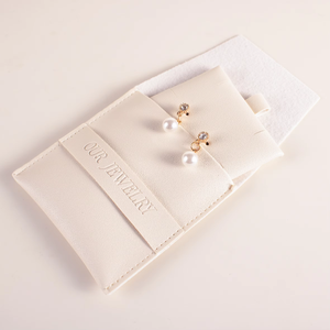 Sac de présentation de bijoux en cuir PU de luxe, forme enveloppe, logo personnalisé, haute qualité, vente en gros - Product Image 3