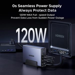 UGREEN US3000 NAS UPS 120W <span class=keywords><strong>Batteria</strong></span> di Backup DC Protezione da Sovratensioni 12000mAh <span class=keywords><strong>Alimentatore</strong></span> Ininterrotto per DXP2800 DXP4800 Plus - Product Image 2