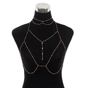 Sexy Choker Eenvoudige Mode Bodychain Borstketting Driedimensionale Rugketting Creatieve Persoonlijkheidsaccessoires