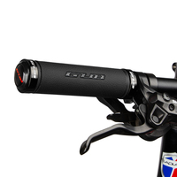 Couleur noire cuir verrouillable GUB 607 poignées de vélo en alliage d'aluminium caoutchouc vélo guidon poignée vtt Cycle de route