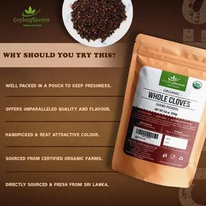 Clous de girofle entiers de haute qualité, sélectionnés à la main, aromatiques, certifiés, épices biologiques, qualité supérieure - Product Image 2