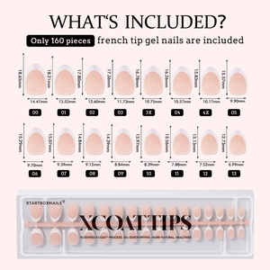 XCOATTIPS Uñas Postizas Ultra Cortas Almendradas de Gel Suave X-Coat, Uñas Postizas Gruesas de Presión al por Mayor, Uñas Francesas Postizas de Presión - Product Image 6