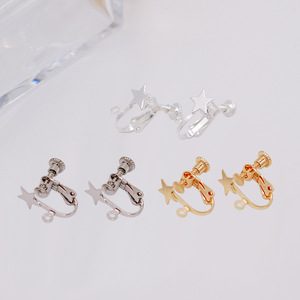 Star Screw Clip On <b>Earrings</b> Gold Silver Copper Alloy Fashion Jewelry DIY Accessories For Women - Product Image 1