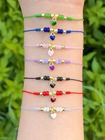 Bracelet tennis ajustable en acier inoxydable plaqué or 18 carats, étanche, avec lettre A-Z et zircon carré, bijou fantaisie pas cher