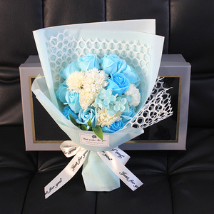 ZHUOOU 19 Clavel jabón flor Hortensia ramo Rosa jabón <span class=keywords><strong>caja</strong></span> <span class=keywords><strong>de</strong></span> regalo - Product Image 6