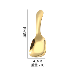 DF449 Gift Promotion Cute Stainless Steel <b>Spoon</b> Short Handle Gold Ice Cream Tea <b>Coffee</b> <b>Spoon</b> - Product Image 3