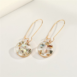 FanYue Boucles d'oreilles rondes en résine de fleurs séchées - Product Image 4