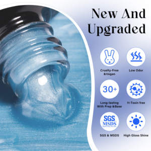 Gel pour ongles effet œil de chat HEMA TPO Free de qualité salon avec effet magnétique, durcissement UV LED - Product Image 3