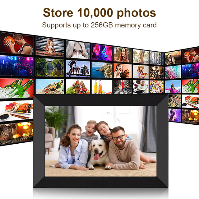 WiFi Digital Photo Frame with High Definition Smartphone Screen and Easy Smartphone Connection to Display Your Photos