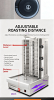 Machine à barbecue rotative automatique, gril électrique sans fumée, électro-plaqué, pour usage commercial, cuisinière à kebab pour usage intérieur