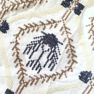 <span class=keywords><strong>Tissu</strong></span> en coton coréen <span class=keywords><strong>de</strong></span> haute qualité avec dentelle brodée, motifs colorés en <span class=keywords><strong>point</strong></span> <span class=keywords><strong>de</strong></span> <span class=keywords><strong>croix</strong></span>, <span class=keywords><strong>tissu</strong></span> en coton brodé avec dentelle - Product Image 2
