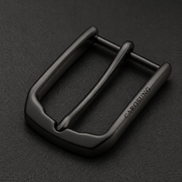 Boucle à ardillon noire solide personnalisée Carosung pour ceinture en cuir de vachette haut de gamme