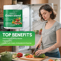 Vitahealth Poudre de mélange vert biologique de marque privée à prix de gros Poudre de légumes Super Greens pour hommes et femmes
