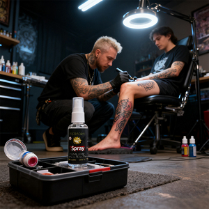 Etiqueta personalizada + oferta de muestra gratis-Crema de tatuaje sin dolor Serie de suministros de tatuaje en aerosol de 30ml, cuidado posterior de PMU para uso en estudio de arte - Product Image 4