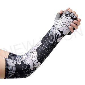 Customized Fishing Sleeves Outdoor Summer <b>Thin</b> Sun protection Cycling Sports Cycling <b>Gloves</b> Ice Silk Non-slip Half Finger - Product Image 5