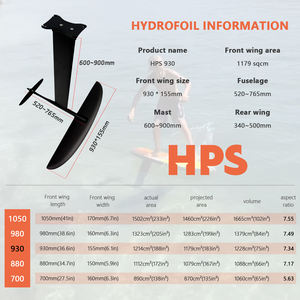 Nouvelle arrivée AXIS HPS 930 Carbon Hydrofoil Wing : haute vitesse, contrôle stable, glisse rapide pour le wing foil avancé et la pratique du downwind. - Product Image 2