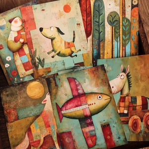 JAI IMAN 32 Fogli di <span class=keywords><strong>Carta</strong></span> Fantasiosa e Sognante <span class=keywords><strong>per</strong></span> <span class=keywords><strong>Decoupage</strong></span>, Scrapbooking e Fai da Te - Product Image 4