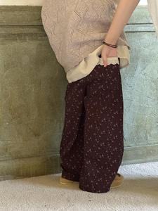 Pantalones Largos Casuales de Invierno <span class=keywords><strong>para</strong></span> Niña TPY0, con Estampado Floral, Mezcla de Algodón, Diseño de Pierna Ancha con Bolsillos, <span class=keywords><strong>Jeans</strong></span> <span class=keywords><strong>para</strong></span> Niños - Product Image 5