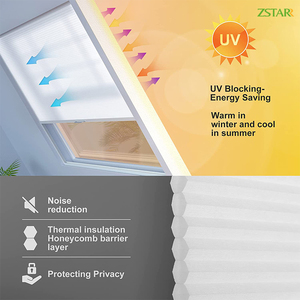 Tổ ong điện cơ giới màn Skylight Rèm năng lượng mặt trời Rèm Shades ngang mái Rèm màn - Product Image 5