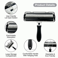 Nouveau Design Détachable Écologique Portable Réutilisable Lint Roller Brosse Pet Hair Remover Roller pour Petits Animaux Chien Voiture Fourrure