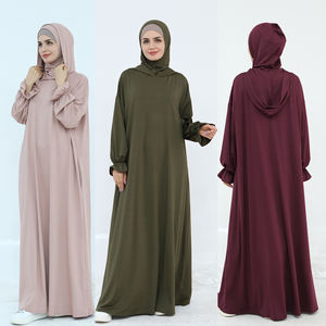 Último Modelo de Loriya, Hiyab de Oración de una Pieza, Sudadera Lisa de Jersey, Abaya, Ropa Islámica, Vestidos de Oración Transpirables para Eid y Ramadán - Product Image 1