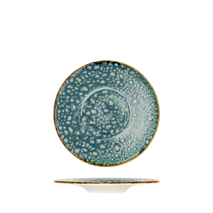 Moon Turquoise Flat <b>Plate</b> 14 Cm <b>Ceramic</b> Dishware For Serving - Product Image 1