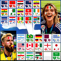 Nouveaux autocollants logo drapeau États-Unis-Canada-Mexique 2026, étanches et gaufrés, pour matchs de football, transfert à l'eau