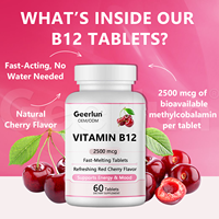 OEM Özel Etiketli Vitamin Tabletleri Bilişsel Destek Zihinsel Berraklık Vegan B12 Enerji Vitamini Çiğnenebilir Tabletler Fabrika Tedariki