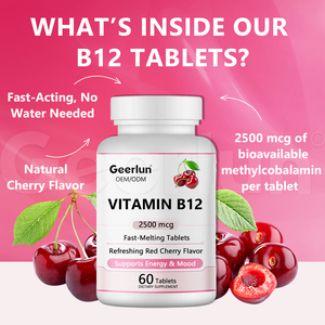 Complément alimentaire végétalien naturel OEM, vitamines pour l'énergie et le soutien immunitaire, vitamines nootropiques pour le cerveau, comprimés à croquer à la vitamine <span class=keywords><strong>B12</strong></span> - Product Image 3