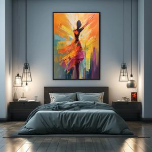 Peinture murale artisanale, décoration intérieure de luxe, peinture sur toile texturée 3D avec fleurs brunes, décoration murale pour la maison - Product Image 1