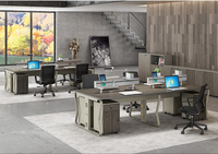 Venta directa de fábrica muebles de oficina de diseño moderno 2/4/6 asiento personal estación de trabajo escritorio de la computadora