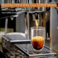 Tasses à café en verre à double paroi de 16 oz, tasses à café en verre borosilicate, verre thermo-isolant pour latte, cappuccino